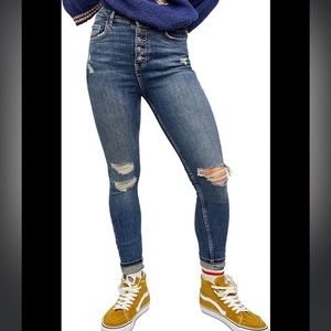 Free People We the Free Sabrina Super Skinny Jeans Size 30